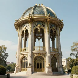 hyperdetailed art nouveau panopticon
