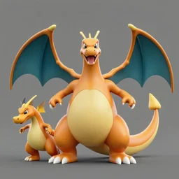 3 d octane render of charizard in monster hunter world, key art