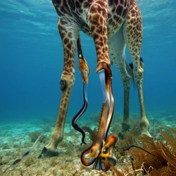 underwater photo hibrid tentacle shaped legs jiraffe by national geographic