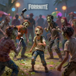 a bokeh photo of a zombie kid playing fortnite, documentary film, an ultrafine detailed painting by james jean, cgsociety, figurative art, detailed painting, dystopian art, high detail greg rutkowski and andreas rocha, tristan eaton, victo ngai, artgerm, rhads, ross draws