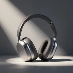 product render of futuristic headphones worn upsidedown