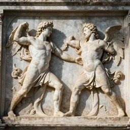 Romulus and Remus, marble relief