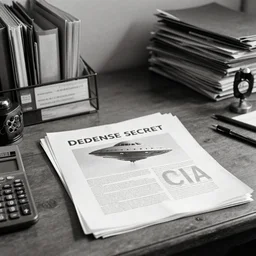 on a desk of the files classified defense secret of the cia sour the appearance of ufo. 1 9 6 0