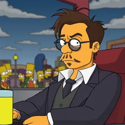 film still of!!!! johnny depp!!!! in the simpsons animated movie