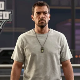 thom yorke in gta v, gaming, detailed, high quality
