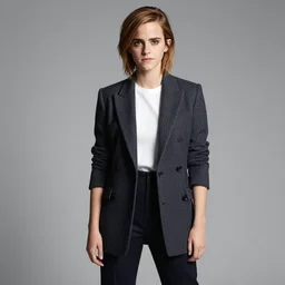 Emma Watson techwear model, studio photo