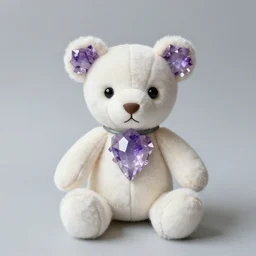 a detailed well made handmade plush toy of faceted crystals