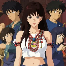 a beautiful young hitomi tanaka kat dennings alluring gravure model in a white mesoamerican street fashion crop top, by ilya kuvshinov and artgerm, gorgeous, attractive, gapmoe yandere grimdark, trending on pixiv fanbox, painted by greg rutkowski makoto shinkai takashi takeuchi studio ghibli, akihiko yoshida