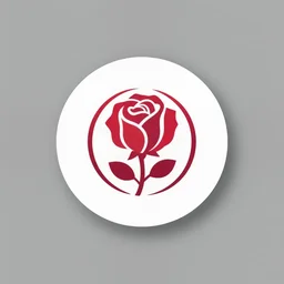 [ circular app logo ]! of a rose on a [ white background ]!!, simple!! art style, award winning, [ 4 k ], pinterest logos, centered!, golden ratio!, [ symmetrical ]!!