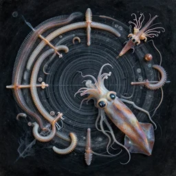 the person, expressio, subconscious, onscientia, phantastica, realia, aliena, nudibranch, squidworm in symbiosi crusta, uspaceship nocturno pellucens, cerebri, mollis, exesa, artificia, vortices microform, fluida singula,, by peter mohrbacher, fenghua