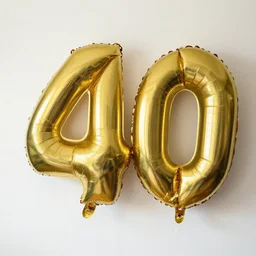 a photo of real gold foil ballon in shape of h