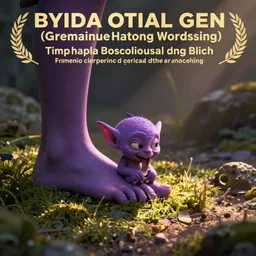 tiny purple goblin named tay that bites ankles