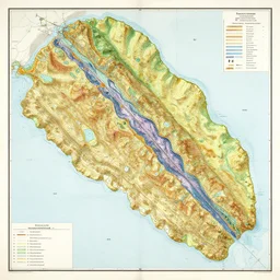 a colorful geological chart by franklin booth h 7 6 8 -