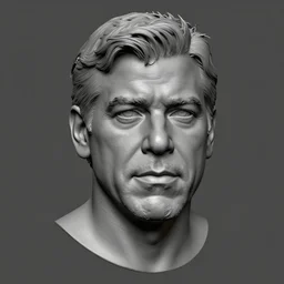 grayscale masterpiece zbrush sculpture of a realistic portrait of george clooney as a pirate, likeness, high quality, clay render, ambient occlusion, anatomy, human face