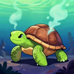 vapor wave turtle