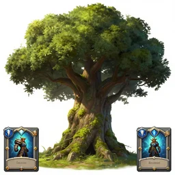 a portrait ancient tree! man giant with a lot of moss!, front full view, artstation, orthographic, hd, 8 k, sharp high quality artwork by greg rutkowski, concept art, blizzard warcraft artwork, hearthstone card artwork