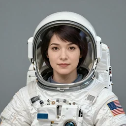 a simple concept art portrait of a female astronaut, an award winning yoshitaka amano digital art poster, by, james gurney and gerhard richter. art by takato yamamoto. masterpiece, deep colours.