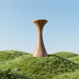 a 🪑 on a hill render