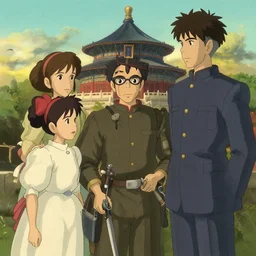 china, in the style of studio ghibli, j. c. leyendecker, greg rutkowski, artem