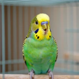budgerigar screaming madly in its cage