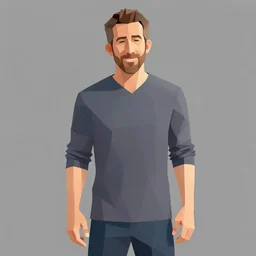 low poly render of ryan reynolds