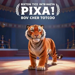 tiger in circus pixar movie poster