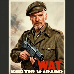 a world war 2 propaganda poster featuring walter white