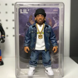 an action figure of lil'wayne, product display photograph