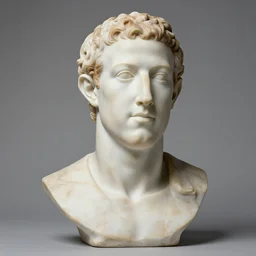 Marble bust of Mark Zuckerberg