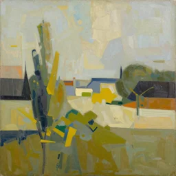 nantes, france, abstract landscape painting