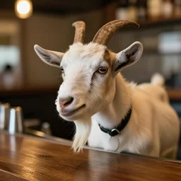 goat loves another goat in a bar