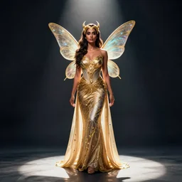 Jameela Jamil dressed as Titania, full body, epic, dramatic light, volumetric light, sharp focus, antgerm, WLOP