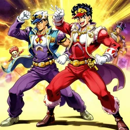 ronald mcdonald and colonel sanders as anime characters attacking full body high detailed pinterest hd crunchyroll anime opening action scene jojo bizarre