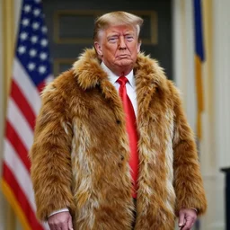 Donald Trump wearing a furry suit