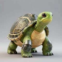 a turtle wearing armor by artgem