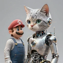 feline sentient robot inspired by mario feng and luis rollo, intricate, elegant, volumetric lighting, scenery, digital painting, highly detailed, artstation, sharp focus, illustration, concept art, octane render, 8 k, ultra hd, perfect light