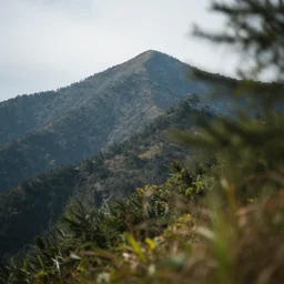 ultra realistic mountain, blurry camera shot