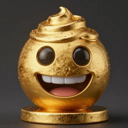emogi poop trophy golden macro