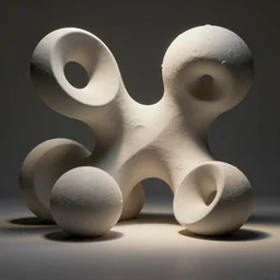 : hyperbolic abstract shapes art installation in museum zbrush vr dalle2 macro lens  3d render unity unrealengineoctane