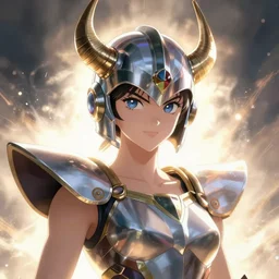 a futuristic warrior with a horned helmet, by Akira Toriyama
