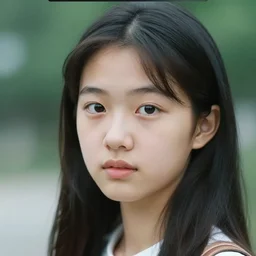 Portrait of an 1985 young korean girl, (EOS 5DS R, ISO100, f/8, 1/125, 84mm, postprocessed, crisp face, facial features)