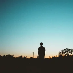 experimental turquoise sightseeing album cover, silhouette, film, soft lighting gradient. no text, no watermarks.