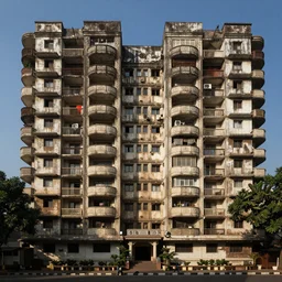 brutalist public housing in New Delhi India