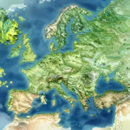 map of a large fantasy world with distinct biomes, highly detailed, smooth, sharp focus, artstation, map by makoto shinkai and moebius and jean giraud
