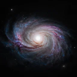A photograph of a galaxy in a square shape, hubble image
