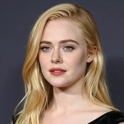 A masterpiece head and shoulders portrait of Elle Fanning by Mariusz Lewandowski