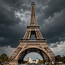 the eiffel tower upside down
