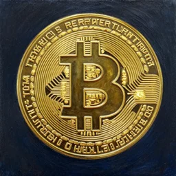 cryptocurrency oil painting art, illustration - n 8