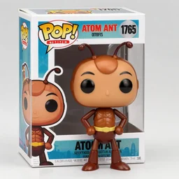 Atom Ant, cartoon ant, superhero, Hanna-Barbera 1965, funko pop, high detail, product photo,