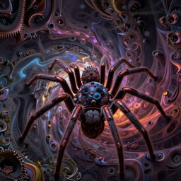 fractal spiders from hell devouring psychedelic dreams